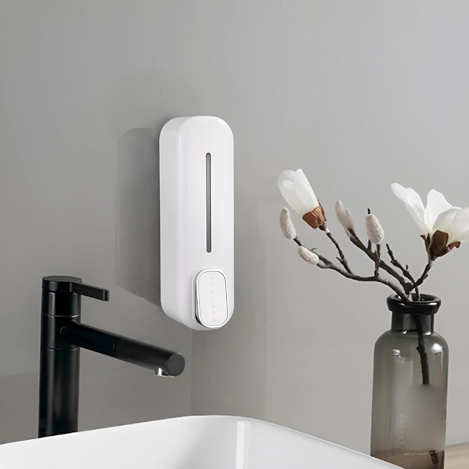 Wall-Mounted Soap & Sanitizer Dispenser β No-Drill, Leak-Proof, Stylish Design